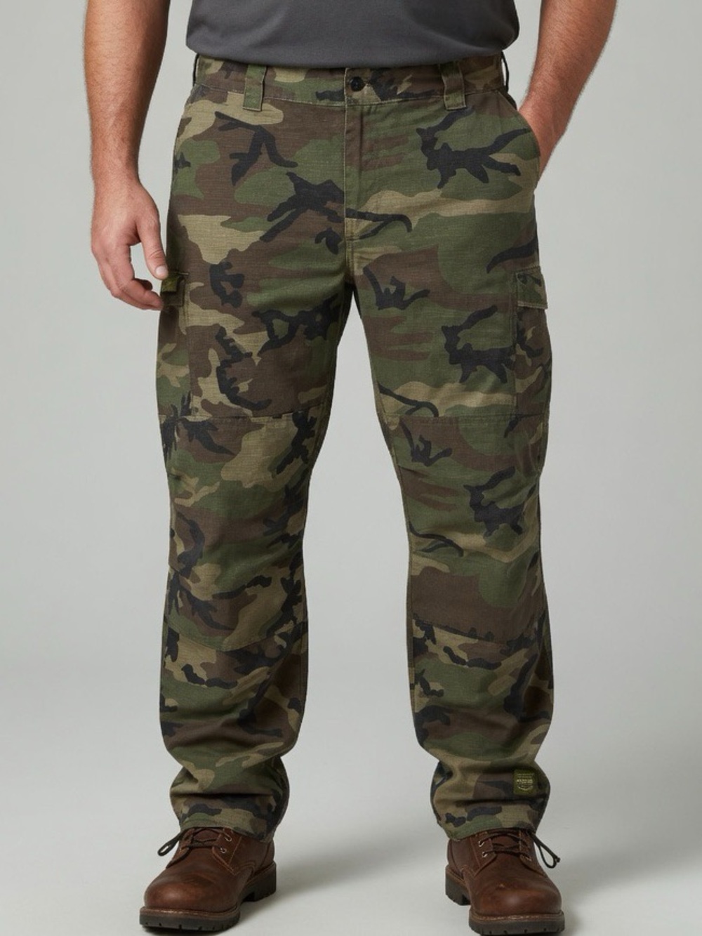 Valken Tactical Men’s Woodland Camo Tactical Cargo Pants - Size 2XL